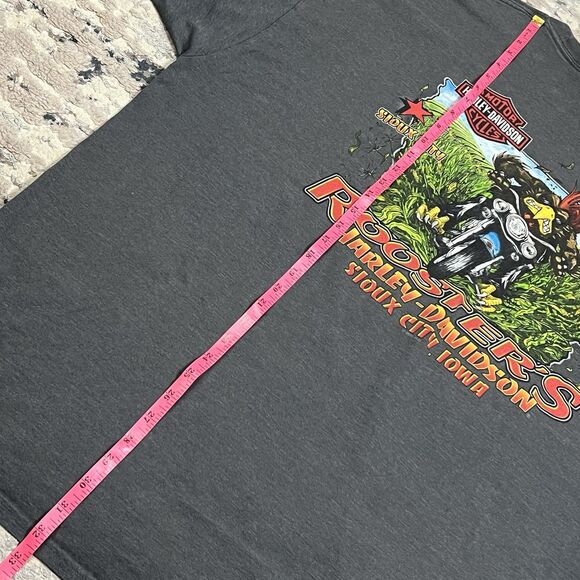 Roosters Harley Davidson Sioux City T-shirt Sz 3XL Motorcycle Biker Skull Corn - Picture 8 of 8